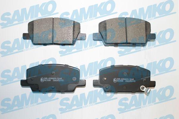 Samko 5SP2115 - Комплект спирачно феродо, дискови спирачки vvparts.bg