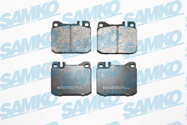 Samko 5SP211 - Комплект спирачно феродо, дискови спирачки vvparts.bg