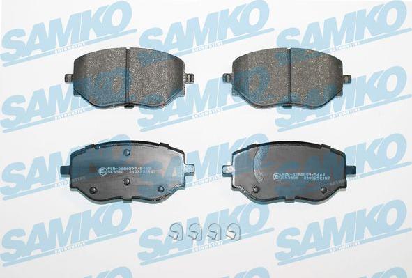 Samko 5SP2187 - Комплект спирачно феродо, дискови спирачки vvparts.bg