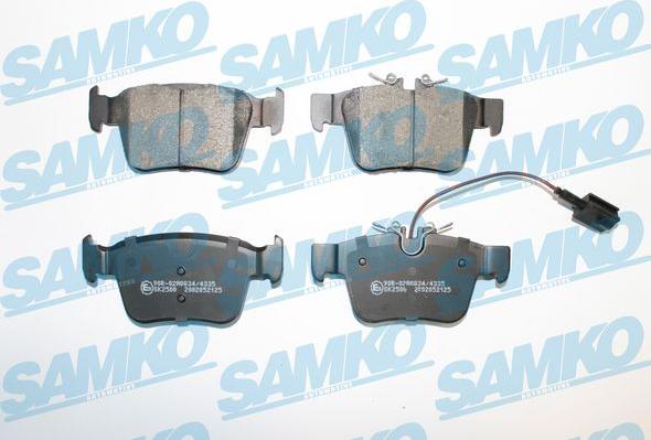 Samko 5SP2125 - Комплект спирачно феродо, дискови спирачки vvparts.bg