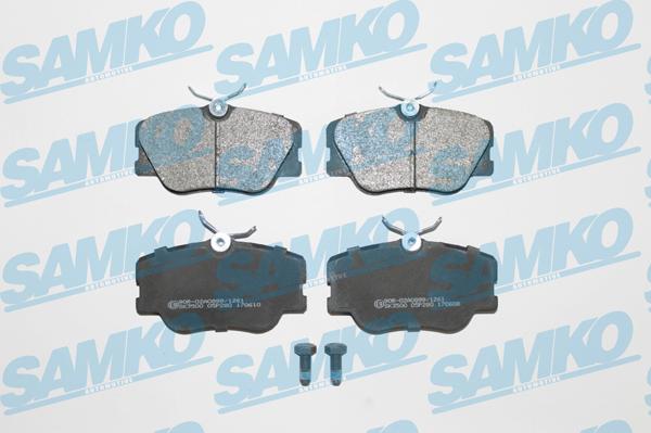 Samko 5SP280 - Комплект спирачно феродо, дискови спирачки vvparts.bg