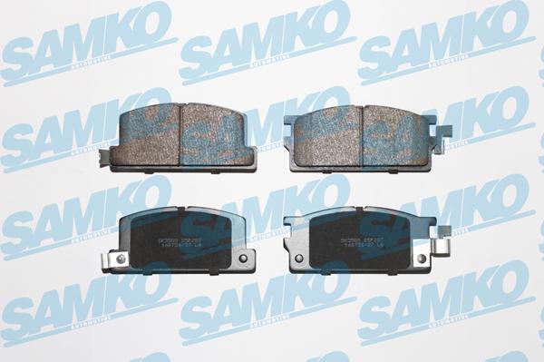 Samko 5SP287 - Комплект спирачно феродо, дискови спирачки vvparts.bg