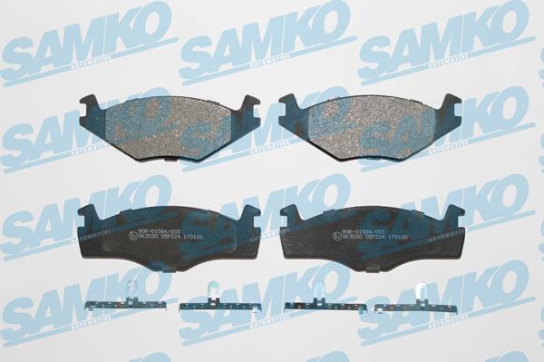 Samko 5SP224 - Комплект спирачно феродо, дискови спирачки vvparts.bg