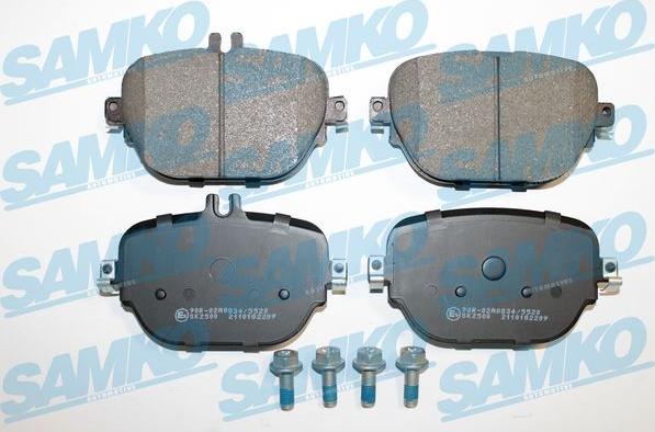 Samko 5SP2209 - Комплект спирачно феродо, дискови спирачки vvparts.bg