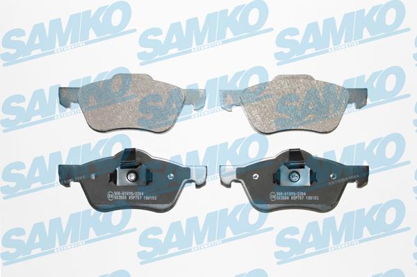 Samko 5SP707 - Комплект спирачно феродо, дискови спирачки vvparts.bg