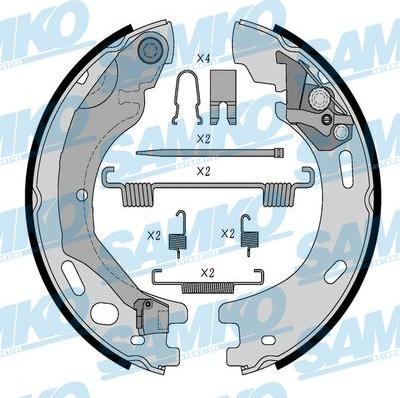 Samko 89570K - Комплект спирачна челюст, ръчна спирачка vvparts.bg