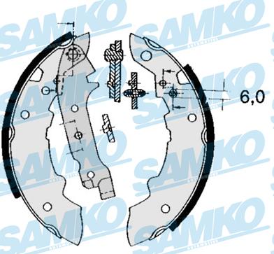 Samko 84470 - Комплект спирачна челюст vvparts.bg