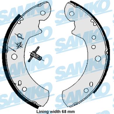 Samko 85060 - Комплект спирачна челюст vvparts.bg