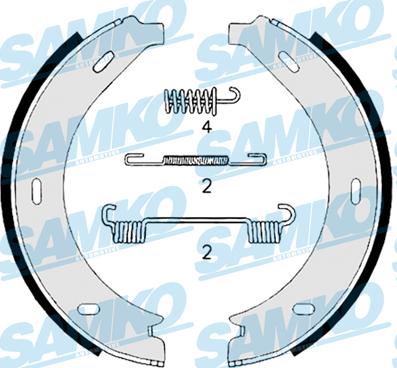 Samko 88740 - Комплект спирачна челюст vvparts.bg