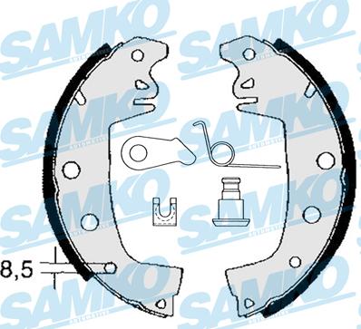 Samko 82971 - Комплект спирачна челюст vvparts.bg