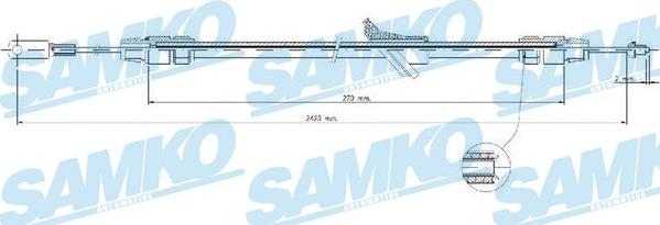 Samko C0982B - Жило, ръчна спирачка vvparts.bg