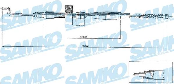 Samko C0971B - Жило, ръчна спирачка vvparts.bg