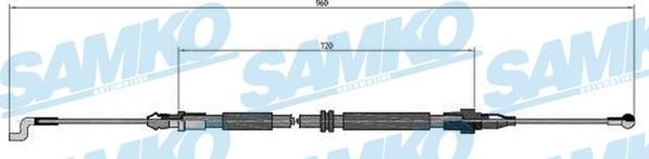 Samko C0973B - Жило, ръчна спирачка vvparts.bg