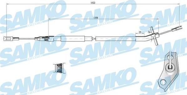 Samko C0445B - Жило, ръчна спирачка vvparts.bg