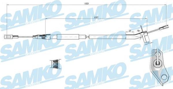 Samko C0446B - Жило, ръчна спирачка vvparts.bg
