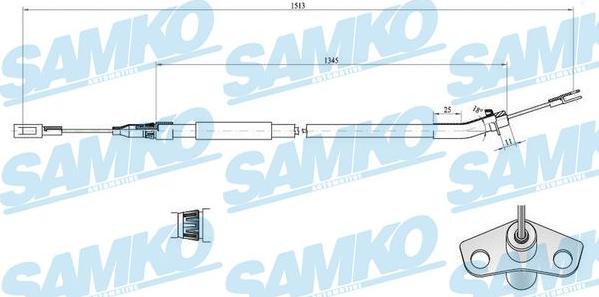 Samko C0448B - Жило, ръчна спирачка vvparts.bg