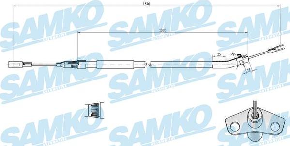 Samko C0442B - Жило, ръчна спирачка vvparts.bg