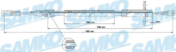 Samko C0454B - Жило, ръчна спирачка vvparts.bg