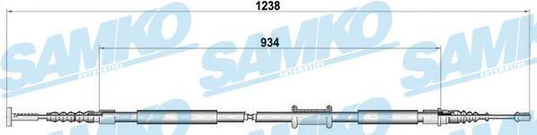 Samko C0474B - Жило, ръчна спирачка vvparts.bg