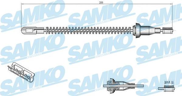 Samko C0556B - Жило, ръчна спирачка vvparts.bg