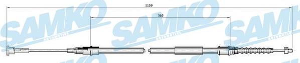 Samko C0551B - Жило, ръчна спирачка vvparts.bg