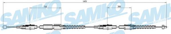 Samko C0564B - Жило, ръчна спирачка vvparts.bg