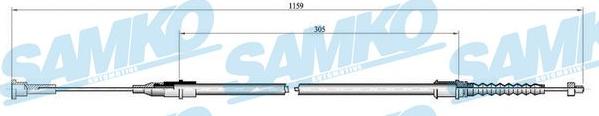 Samko C0563B - Жило, ръчна спирачка vvparts.bg