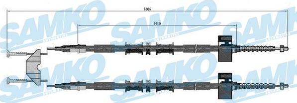 Samko C0535B - Жило, ръчна спирачка vvparts.bg