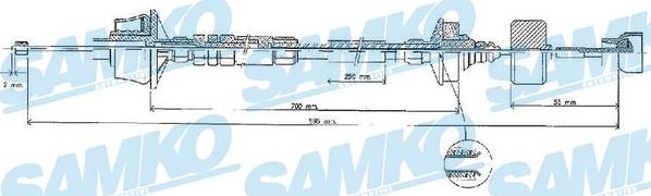 Samko C0537C - Въжен механизъм, задействане на съединителя vvparts.bg