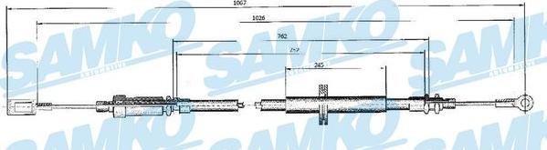 Samko C0524B - Жило, ръчна спирачка vvparts.bg