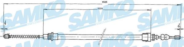 Samko C0664B - Жило, ръчна спирачка vvparts.bg