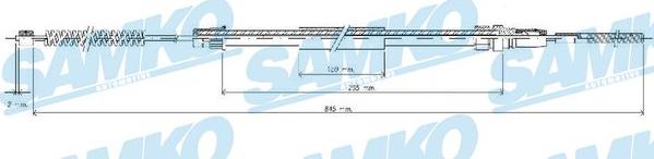 Samko C0626B - Жило, ръчна спирачка vvparts.bg