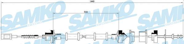 Samko C0059C - Въжен механизъм, задействане на съединителя vvparts.bg