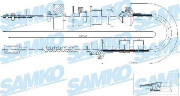 Samko C0056C - Въжен механизъм, задействане на съединителя vvparts.bg