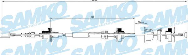 Samko C0058C - Въжен механизъм, задействане на съединителя vvparts.bg