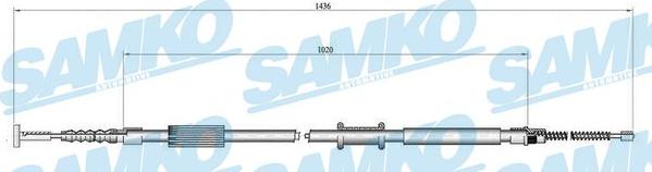 Samko C0015B - Жило, ръчна спирачка vvparts.bg