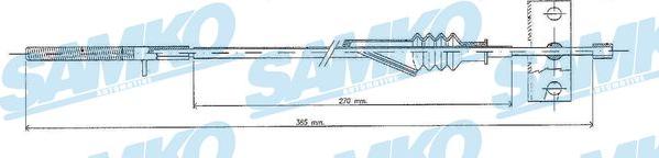 Samko C0088B - Жило, ръчна спирачка vvparts.bg