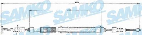 Samko C0156B - Жило, ръчна спирачка vvparts.bg