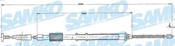 Samko C0185B - Жило, ръчна спирачка vvparts.bg