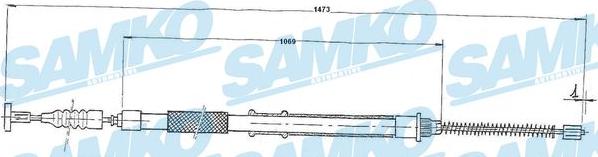 Samko C0186B - Жило, ръчна спирачка vvparts.bg