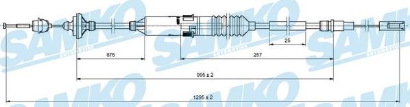 Samko C0135C - Въжен механизъм, задействане на съединителя vvparts.bg