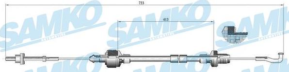 Samko C0126C - Въжен механизъм, задействане на съединителя vvparts.bg