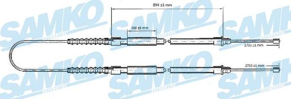 Samko C0174B - Жило, ръчна спирачка vvparts.bg