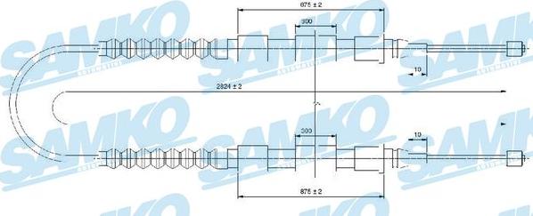 Samko C0175B - Жило, ръчна спирачка vvparts.bg