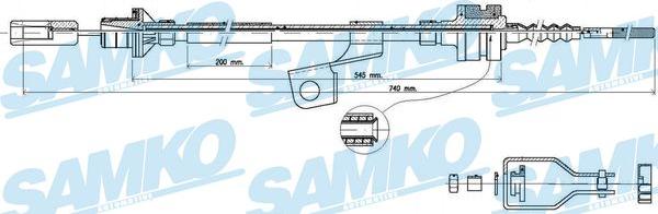 Samko C0369C - Въжен механизъм, задействане на съединителя vvparts.bg