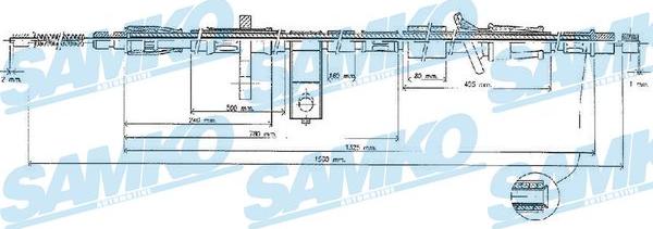 Samko C0319B - Жило, ръчна спирачка vvparts.bg