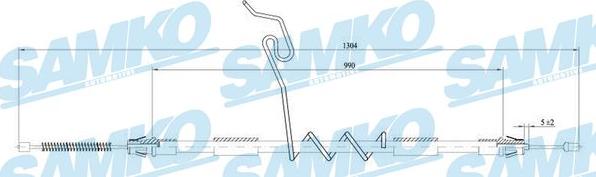 Samko C0296B - Жило, ръчна спирачка vvparts.bg