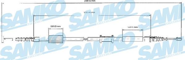 Samko C0208B - Жило, ръчна спирачка vvparts.bg