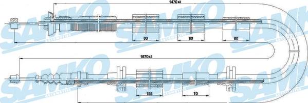 Samko C0223B - Жило, ръчна спирачка vvparts.bg