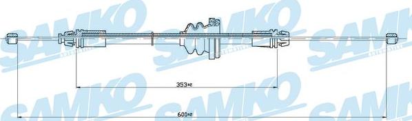 Samko C0754B - Жило, ръчна спирачка vvparts.bg